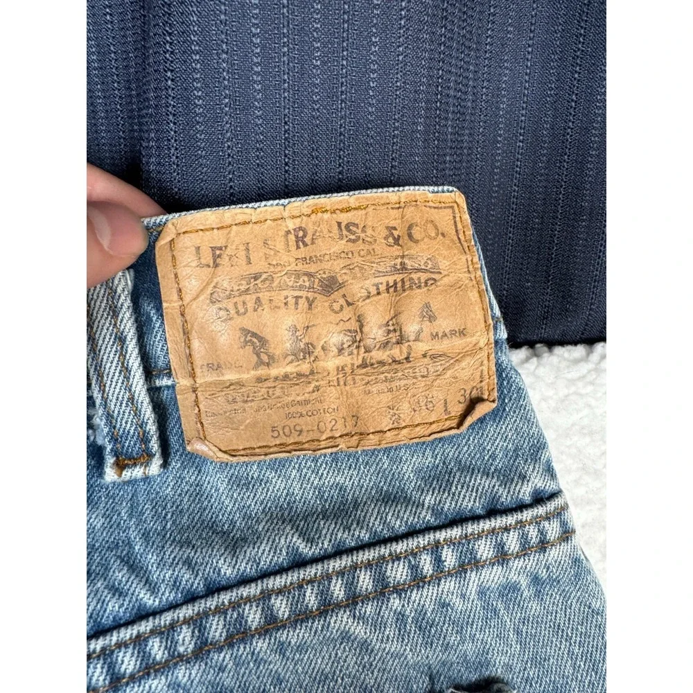 Levi's Jeans Mens 36 Fits 34x29 Blue 509-0217 Denim Orange Tab